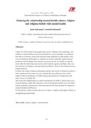 دانلود مقاله بررسی نقش فرهنگ ، دین و باورهای مذهبی ( سلامت معنوی ) بر تقویت سلامت روان صفحه 2 