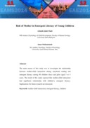 دانلود مقاله Role of Mother in Emergent Literacy of Young Children صفحه 1 