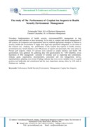 مقاله بررسی عملکرد مدیریت ایمنی ، بهداشت و محیط زیست ( HSE ) در بنادر دریای خزر صفحه 2 