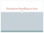 دانلود فایل پاورپوینت Exception Handling in Java صفحه 1 