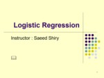 دانلود فایل پاورپوینت Logistic Regression صفحه 1 