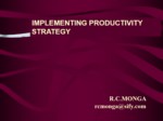 دانلود پاورپوینت implementing productivity strategy صفحه 1 