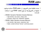 دانلود فایل پاورپوینت حافظه , انواع حافظه های کامپیوتری و ساختار آن ها صفحه 4 