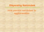 دانلود فایل پاورپوینت نانو لوله ها Dispersing Nanotubes صفحه 1 