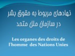دانلود فایل پاورپوینت نهاد‌های مربوط به حقوق بشر در سازمان ملل متحد صفحه 2 
