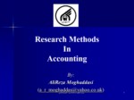 دانلود پاورپوینت روش تحقیق در حسابداری صفحه 1 