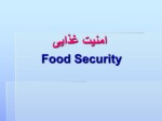 دانلود فایل پاورپوینت امنیت غذایی Food Security صفحه 1 
