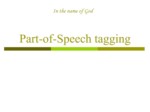 دانلود فایل پاورپوینت Part - of - Speech tagging صفحه 1 