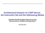دانلود فایل پاورپوینت Architectural Analysis of a DSP Device , the Instruction Set and the Addressing Modes صفحه 1 